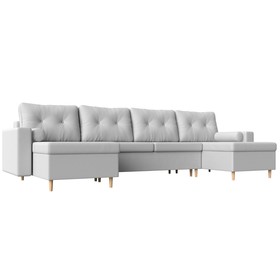 П-образный диван «Белфаст», механизм пантограф, экокожа, цвет белый
