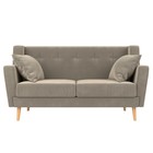 Прямой диван «Брайтон 2», микровельвет, цвет бежевый - Фото 2