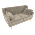 Прямой диван «Брайтон 2», микровельвет, цвет бежевый - Фото 4