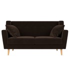 Прямой диван «Брайтон 2», микровельвет, цвет коричневый - Фото 2