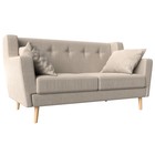 Прямой диван «Брайтон 2», рогожка, цвет бежевый - фото 298716344