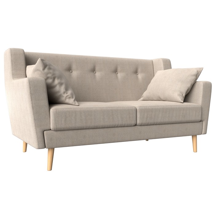 Прямой диван «Брайтон 2», рогожка, цвет бежевый