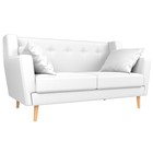 Прямой диван «Брайтон 2», экокожа, цвет белый - фото 298716358