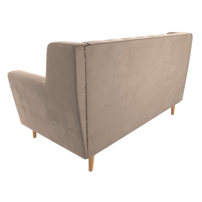 Прямой диван «Брайтон 2 Люкс», велюр, цвет бежевый - фото 1911899433