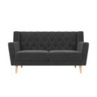 Прямой диван «Брайтон 2 Люкс», велюр, цвет серый - Фото 2