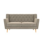 Прямой диван «Брайтон 2 Люкс», микровельвет, цвет бежевый - Фото 2