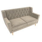 Прямой диван «Брайтон 2 Люкс», микровельвет, цвет бежевый - Фото 4