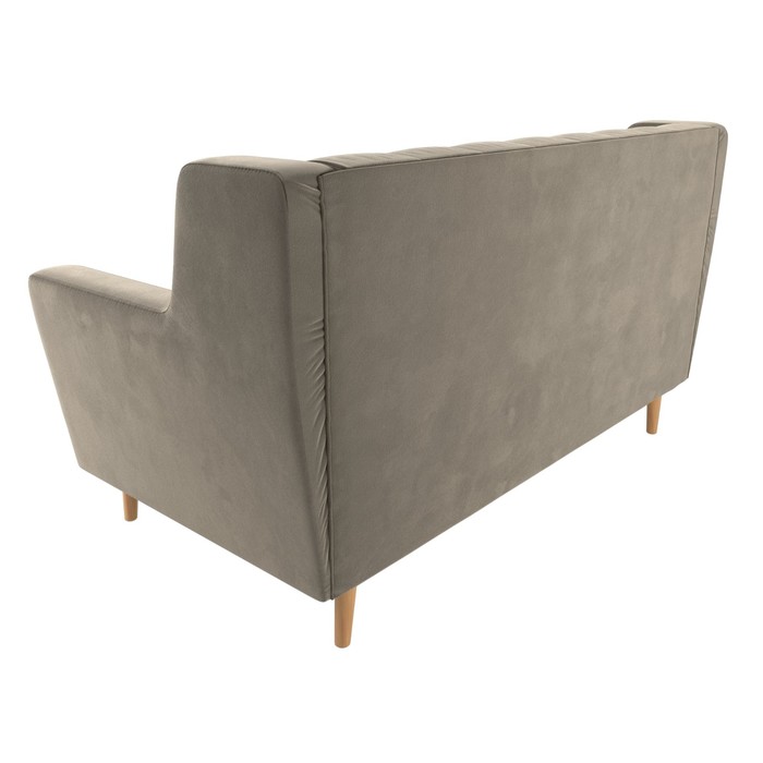 Прямой диван «Брайтон 2 Люкс», микровельвет, цвет бежевый - фото 1907656791