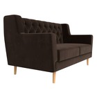 Прямой диван «Брайтон 2 Люкс», микровельвет, цвет коричневый 9555188