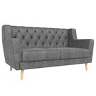 Прямой диван «Брайтон 2 Люкс», рогожка, цвет серый - фото 298716405