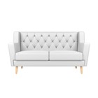 Прямой диван «Брайтон 2 Люкс», экокожа, цвет белый 9555191