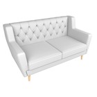 Прямой диван «Брайтон 2 Люкс», экокожа, цвет белый 9555191