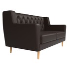 Прямой диван «Брайтон 2 Люкс», экокожа, цвет коричневый 9555192