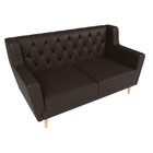 Прямой диван «Брайтон 2 Люкс», экокожа, цвет коричневый 9555192