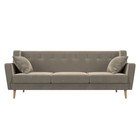 Прямой диван «Брайтон 3», микровельвет, цвет бежевый - Фото 2