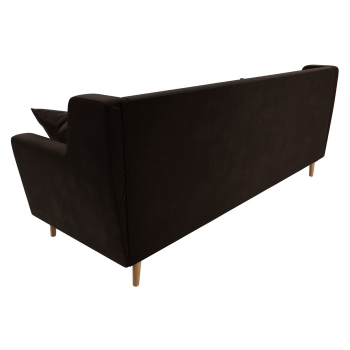 Прямой диван «Брайтон 3», микровельвет, цвет коричневый - фото 1906209433