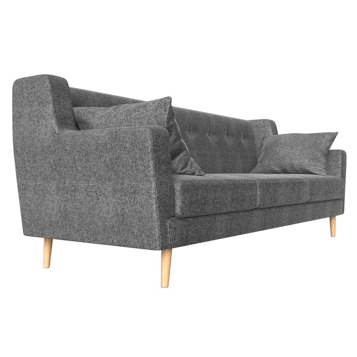 Прямой диван «Брайтон 3», рогожка, цвет серый - фото 1906209445