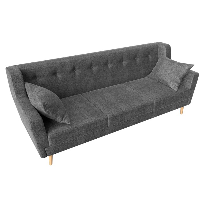 Прямой диван «Брайтон 3», рогожка, цвет серый - фото 1906209446