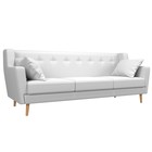 Прямой диван «Брайтон 3», экокожа, цвет белый - фото 298716466