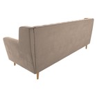 Прямой диван «Брайтон 3 Люкс», велюр, цвет бежевый 9555201