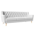 Прямой диван «Брайтон 3 Люкс», экокожа, цвет белый - фото 298716526