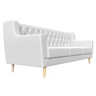 Прямой диван «Брайтон 3 Люкс», экокожа, цвет белый 9555208