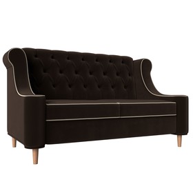 Прямой диван «Бронкс», микровельвет, цвет коричневый