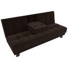 Прямой диван «Винсент», механизм книжка, микровельвет, цвет коричневый - Фото 2