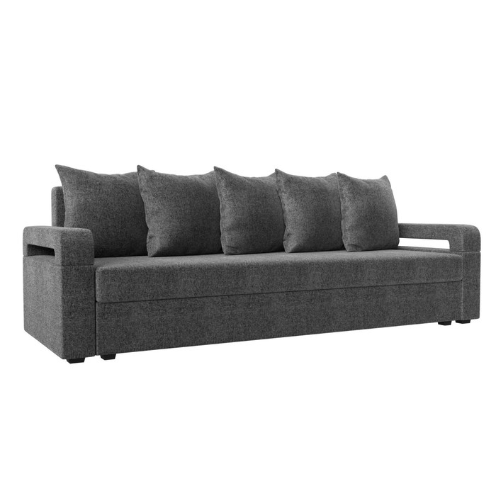 Прямой диван «Гермес лайт», механизм еврокнижка, рогожка, цвет серый