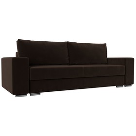 Прямой диван «Дрезден», механизм пантограф, микровельвет, цвет коричневый