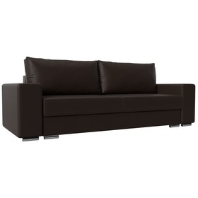 Прямой диван «Дрезден», механизм пантограф, экокожа, цвет коричневый