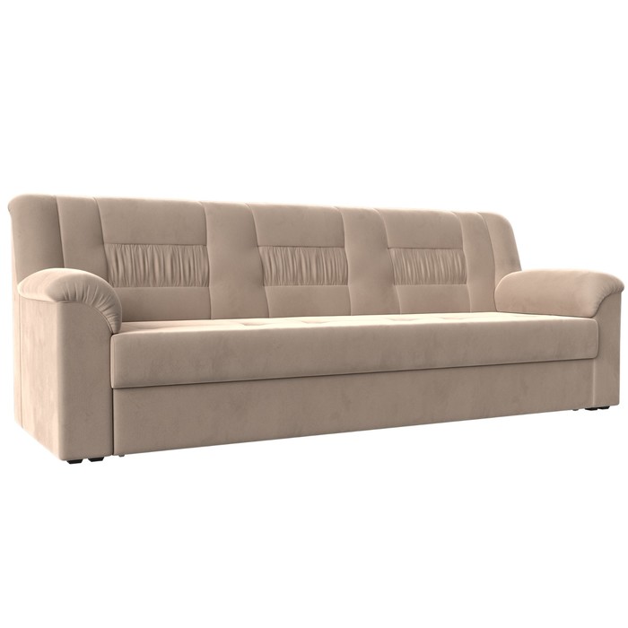 Диван прямой «Карелия», механизм дельфин, велюр, цвет бежевый