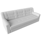 Прямой диван «Карелия», механизм дельфин, экокожа, цвет белый - Фото 5
