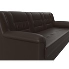 Прямой диван «Карелия», механизм дельфин, экокожа, цвет коричневый  (артикул 9555244)  большой выбор товаров оптом и в розницу по низким ценам с доставкой