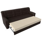 Прямой диван «Карелия», механизм дельфин, экокожа, цвет коричневый  (артикул 9555244)  большой выбор товаров оптом и в розницу по низким ценам с доставкой