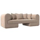 Прямой диван «Кипр», велюр, цвет бежевый - фото 298716582