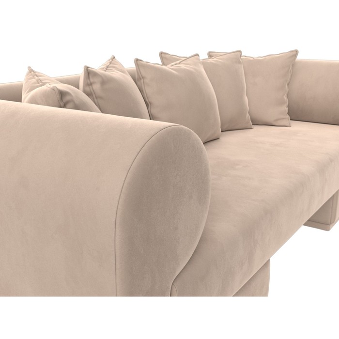 Прямой диван «Кипр», велюр, цвет бежевый - фото 1911899644