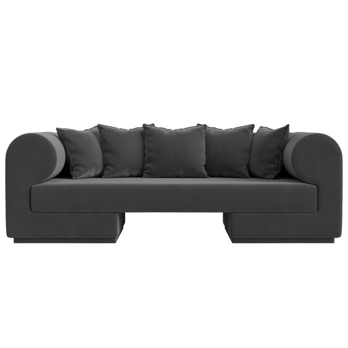 Прямой диван «Кипр», велюр, цвет серый - фото 1911899650