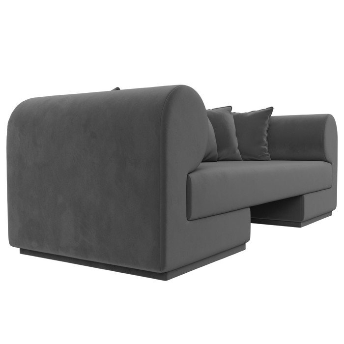Прямой диван «Кипр», велюр, цвет серый - фото 1911899651