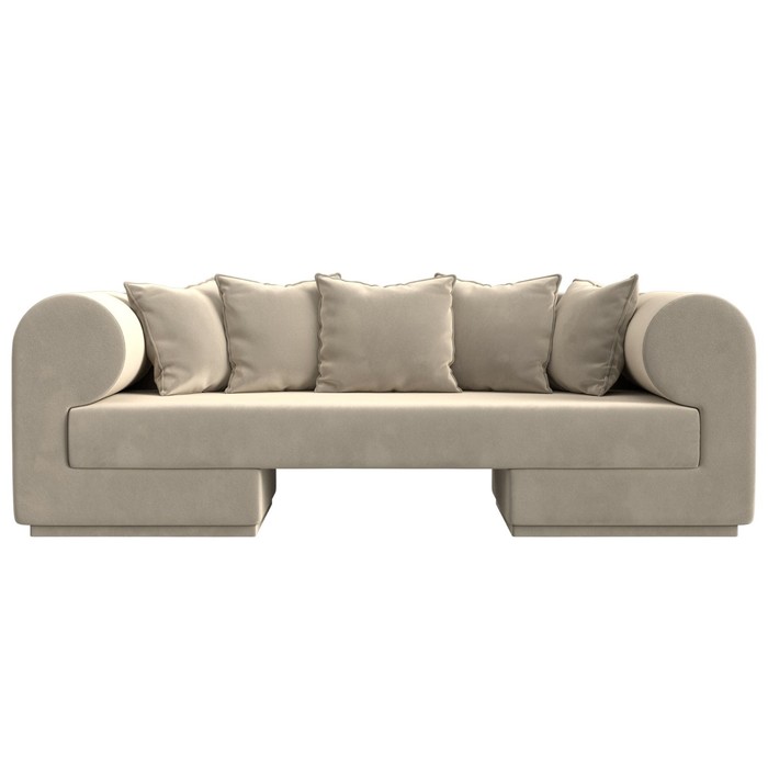 Прямой диван «Кипр», микровельвет, цвет бежевый - фото 1906209583