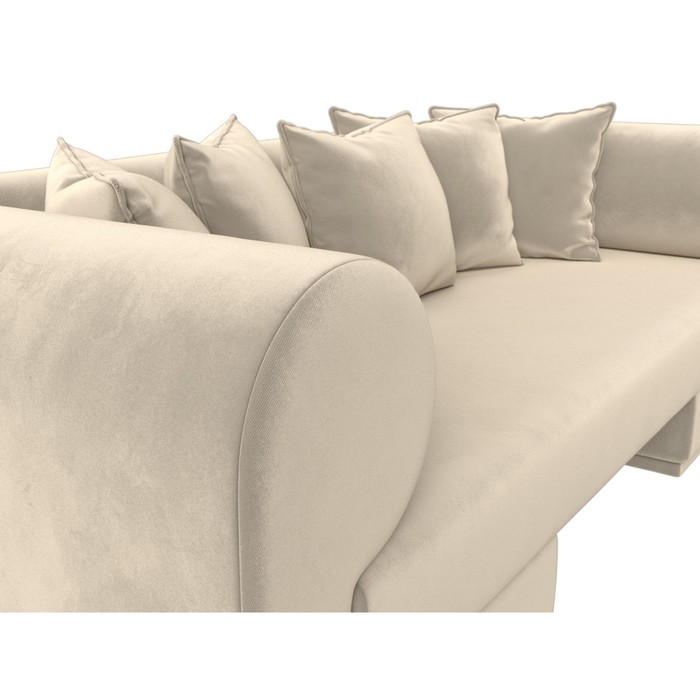 Прямой диван «Кипр», микровельвет, цвет бежевый - фото 1906209585