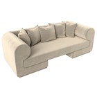 Прямой диван «Кипр», микровельвет, цвет бежевый - Фото 5