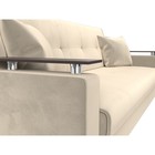 Прямой диван «Сенатор», ППУ, механизм книжка, микровельвет, цвет бежевый - Фото 4