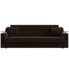 Прямой диван «Сенатор», механизм книжка, микровельвет, цвет коричневый - Фото 2