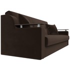 Прямой диван «Сенатор», ППУ, механизм книжка, микровельвет, цвет коричневый - Фото 3