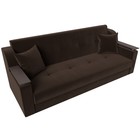 Прямой диван «Сенатор», механизм книжка, микровельвет, цвет коричневый - Фото 5