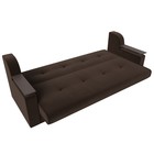 Прямой диван «Сенатор», механизм книжка, микровельвет, цвет коричневый - Фото 7