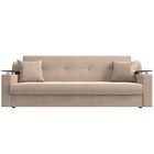 Прямой диван «Сенатор», ППУ, механизм книжка, велюр, цвет бежевый  (артикул 9555267)  большой выбор товаров оптом и в розницу по низким ценам с доставкой