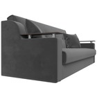 Прямой диван «Сенатор», ППУ, механизм книжка, велюр, цвет серый  (артикул 9555268)  большой выбор товаров оптом и в розницу по низким ценам с доставкой