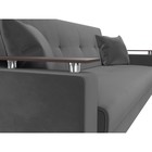 Прямой диван «Сенатор», ППУ, механизм книжка, велюр, цвет серый  (артикул 9555268)  большой выбор товаров оптом и в розницу по низким ценам с доставкой